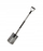 Lopatë Profix Straight Shovel, bisht metal, dorezë D, gri me të zezë