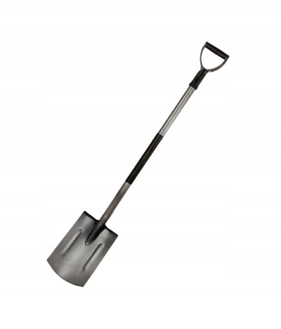 Lopatë Profix Straight Shovel, bisht metal, dorezë D, gri me të zezë