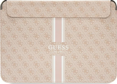 Mbulesë laptopi Guess 4G Printed Stripes, për 16" MacBook, rozë
