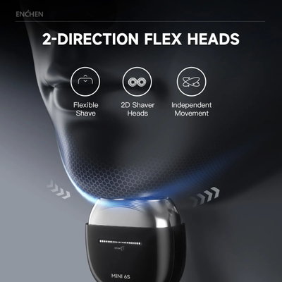 Rroje elektrike ENCHEN Shaver, rotary, IPX7, e zezë