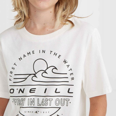 Bluza T shirt për fëmijë ONeill Jack Muir Jr, pambuk, me mëngë të shkurtra, e bardhë