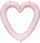 Balon dekorativ zemër Dino Party Heart Frame, 86x83.5cm, rozë e çelët