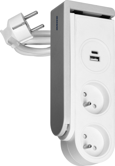 Zgjatës tavoline ORNO OR-AE-13249/W, 2x230V, USB A dhe USB C, i bardhë