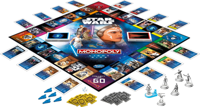 Lojë tavoline Monopoly Star Wars Light Side, 2–6 lojtarë, version gjerman, shumëngjyrëshe