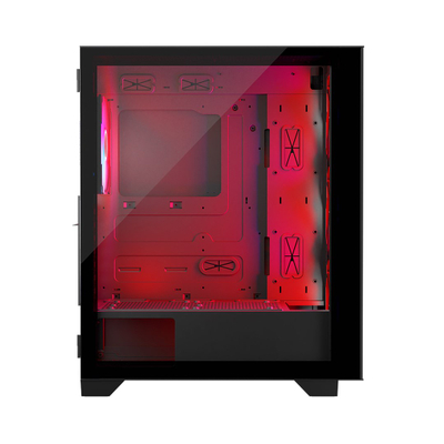 Kuti PC Black Case Mistral ARGB Flow, MIDI tower, USB 3.0 x2, e zezë