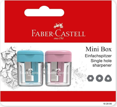 Mprehës lapsash Faber-Castell Mini Box, me depozitë, set 2 copë, ngjyra përziere