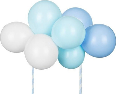 Dekor torte PartyDeco Balloon, topper tullumbace, blu e çelët