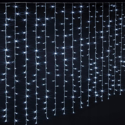 Perde dritash Feeric Christmas, 1.5 m, 300 LED, e bardhë e ftohtë