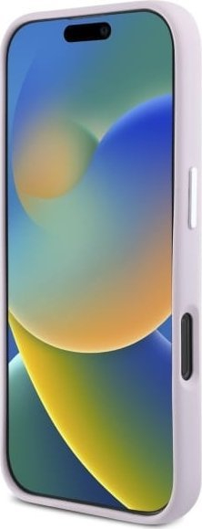Mbështjellës telefoni DKNY DKHMP16LSMCHLP për iPhone 16 Pro 6.3", silikon liquid, MagSafe, rozë