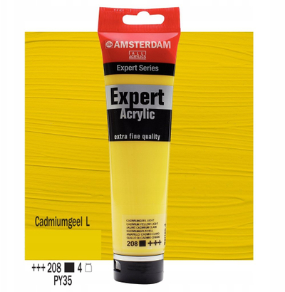 Bojë akrilike Amsterdam Expert Acrylic 208, 150ml, cadmium yellow light, e verdhë e çelët