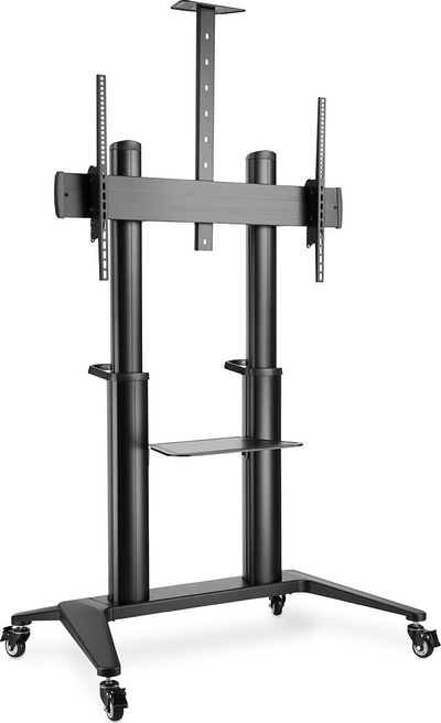 Stendë me rrota për TV Digitus Mobile Single Stand, deri 120\", 140 kg, e zezë