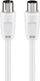 Kabllo antene Setty, 80 dB, dyfishe e blindume, e bardhe