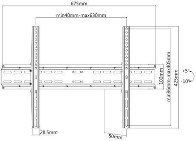 Mbajtëse muri Maclean MC-749 për TV, 37'' - 70''
