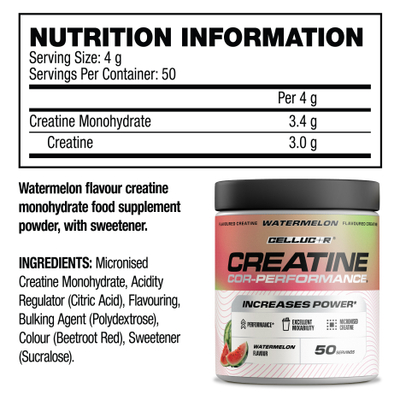 Kreatinë Cellucor® Creatine Monohydrate Powder Watermelon, 50 servime, 203g
