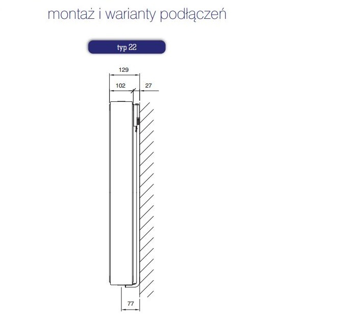 Radiator vertikal Stelrad Vertex Plan, 500 x 2200 mm, 2115 W, i bardhë 4