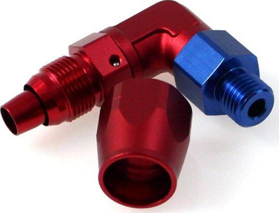 Bashkues 90° TurboWorks End Fitting AN10, 3/4"-16 NPT, me O-ring