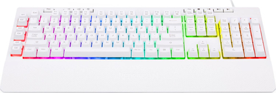 Tastierë lojrash Redragon K512 Shiva, membranë, RGB me shumë ngjyra, e bardhë