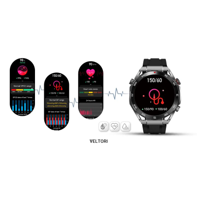 Smartwatch Veltori VT100 1, ekran 1.52", Bluetooth 5.2, i zi
