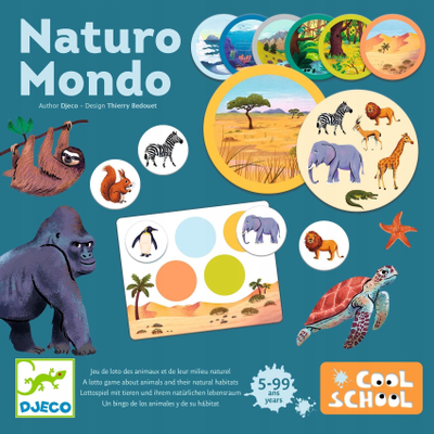 Loja edukative Djeco Science Game Nature, LOTO, 49 kafshë, shumëngjyrëshe