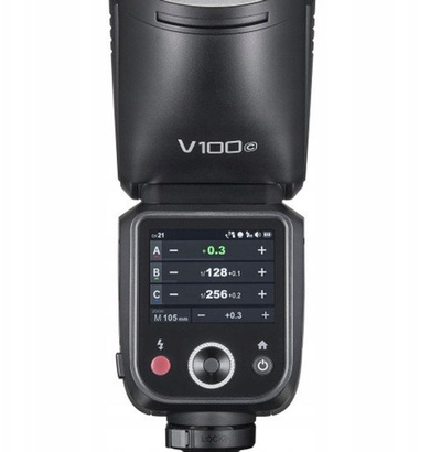 Blic fotografik Godox V100 për Nikon, 100Ws, TTL, i zi