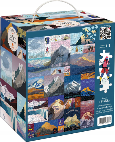 Puzzle Czuczu Puzzlove Планини 8000 m, 1000 делови, 48 x 68 cm, многуобоени