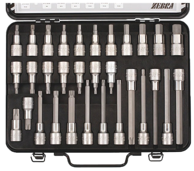 Set çelësa kokë 1/2", Würth, ZEBRA, kokë 6këndore TX-XZN, 31copë