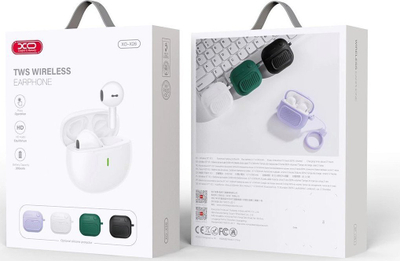 Kufje Bluetooth XO X26 TWS, in ear, Bluetooth 5.1, të bardha