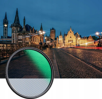 Filter fotografik K&amp;F Concept Nano X Blue Streak Anamorphic, 55mm, xham optik, kornizë alumini