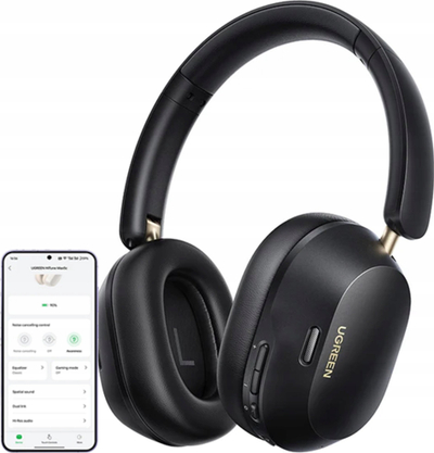 Kufje wireless Ugreen HiTune Max 5C, Bluetooth 5.4, ANC hibrid, të zeza