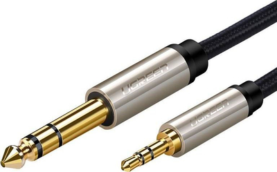 Kabllo audio Ugreen, Jack 3.5 mm në Jack 6.3 mm, 1 m, ngjyrë argjendtë
