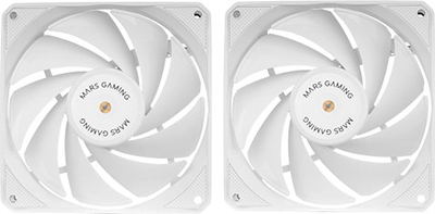 Ventilator kase kompjuteri Mars Gaming MF-NCLX2W, 120mm, set 2 copë, i bardhë