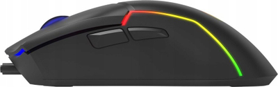 Mouse gaming Marvo M655, 12000 DPI, 7 butona, me drita RGB, me kabllo USB, i zi