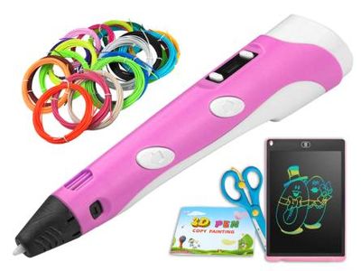 Stilolaps 3D PEN Magiczny, komplet 110m filament, me tablet grafik, rozë