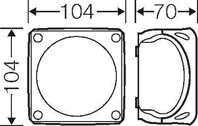 Kuti derivacioni Hensel KF 0400 H, 104 x 104 x 70mm, IP66/67, gri