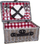 Shportë pikniku Wicker Basket Set, për 4 veta, me servis, gri
