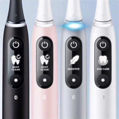 Furçë dhëmbësh elektrike Oral-B iO Series 6, me bateri që rikarikohet, Black Lava, e zezë