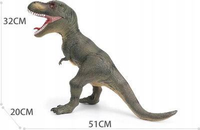 Lodër dinosauri Teka Tyrannosaurus Rex, 51cm, me zë, jeshile