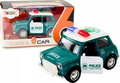 Lodër makinë policie Classic Police Car, 1:38, drita dhe tinguj, jeshile