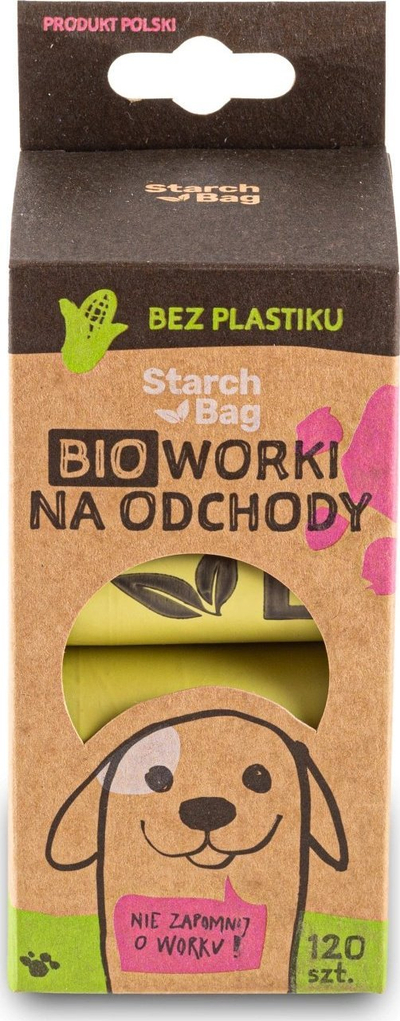 Qese plerash BIO Zolux STARCHBAG, 8 rrotulla x 15 copë, jeshile