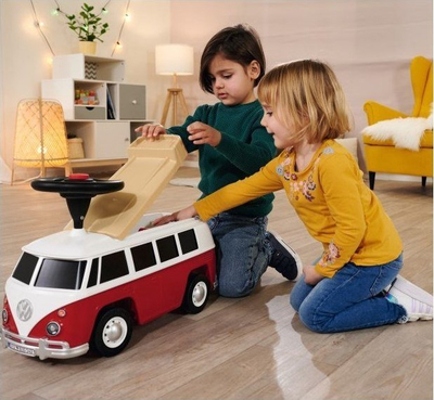 Makinë lodër ride on BIG Volkswagen Van, me zë, për kalamaj, e bardhë