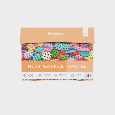 Lodër ndërtime Marioinex Mini Waffle Pastel, 400 copa, për fëmijë 3+