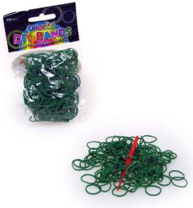 Set goma elastike Loom Glow2B Toys 5620079, 250 copë, jeshile e errët