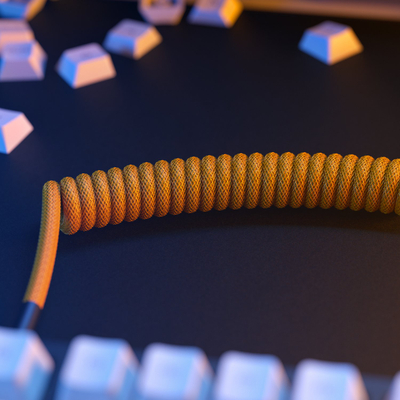 Kabllo spirale për tastierë Glorious Coiled Keyboard Cable, USB‑C, Glorious Gold, e artë