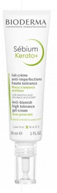 Krem xhel për fytyrë Bioderma Sébium Kérato+, kundër akneve, 30ml