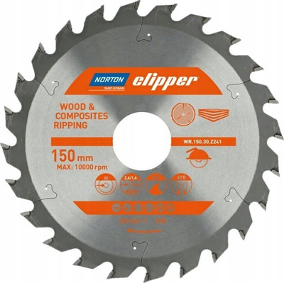 Teh rrethor NORTON WOOD AND COMPOSITES 150mm, 24 dhëmbë, hapje 30mm