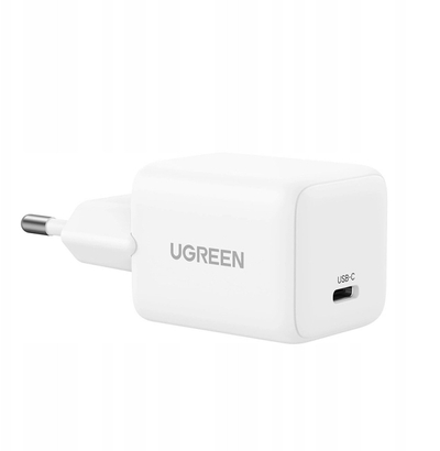 Ѕиден полнач Ugreen X513 GaN, 30W, USB C со кабел 1m, бел