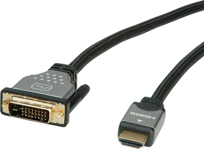 Кабел HDMI во DVI Roline 11.04.5876, 1.5m, црн