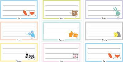 Ngjitësa për fletore Interdruk Stickers For Notebooks Pastel, set 9 copë, shumëngjyrëshe pastel