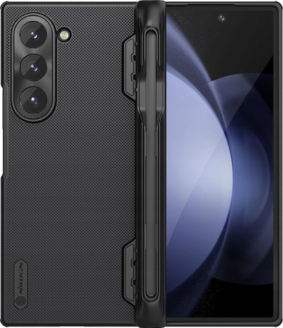 Mbështjellës telefoni Nillkin Frosted Shield Magnetic për Samsung Galaxy Z Fold 6, me mbajtës stylus, i zi