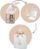 Set dhurate per bebe Sophie La Girafe Vulli, loder me tingull, grykes per dhemb ne dalje, shumengjyreshe